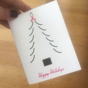 20 Pack Breast Cancer Holiday Greeting Cards